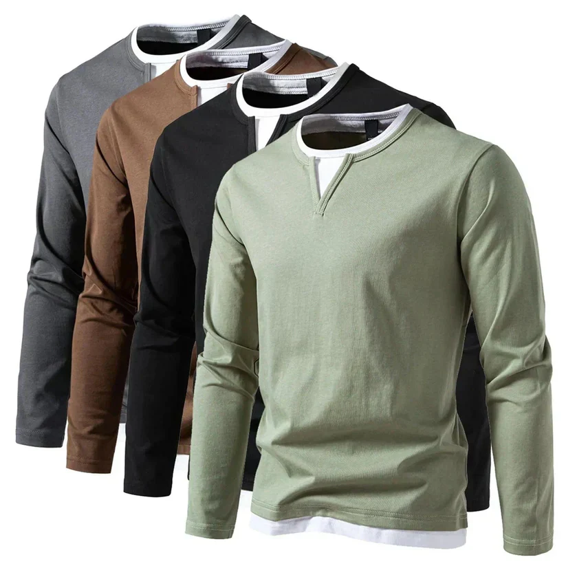Kalel | Double-layered men's shirt with contrast neckline - Image 5