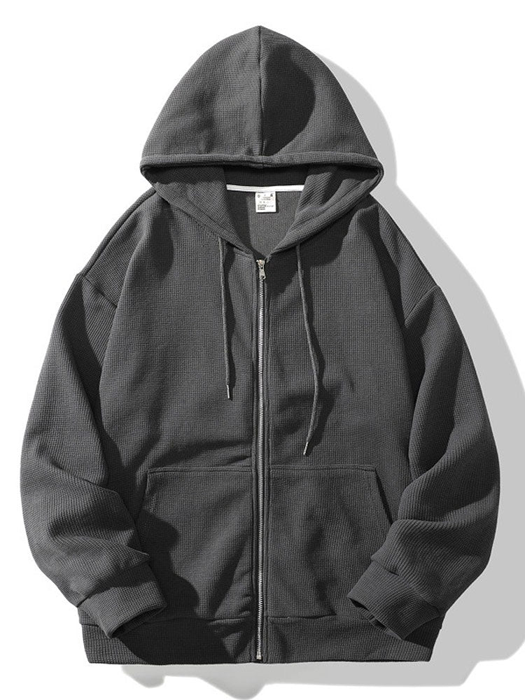Kalel | Relaxed Waffle Zip Hoodie - Image 10