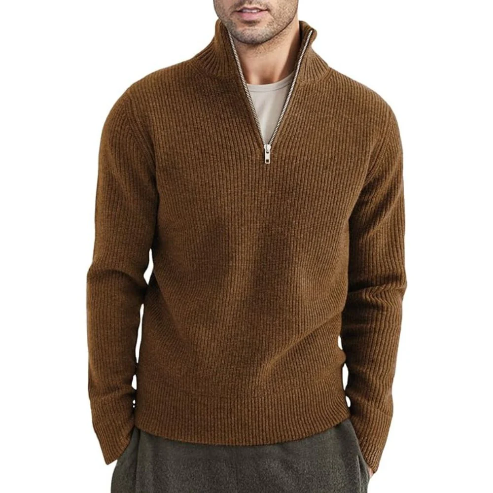 Kamal® | Thick Zip-Up Sweater For Men - Image 8