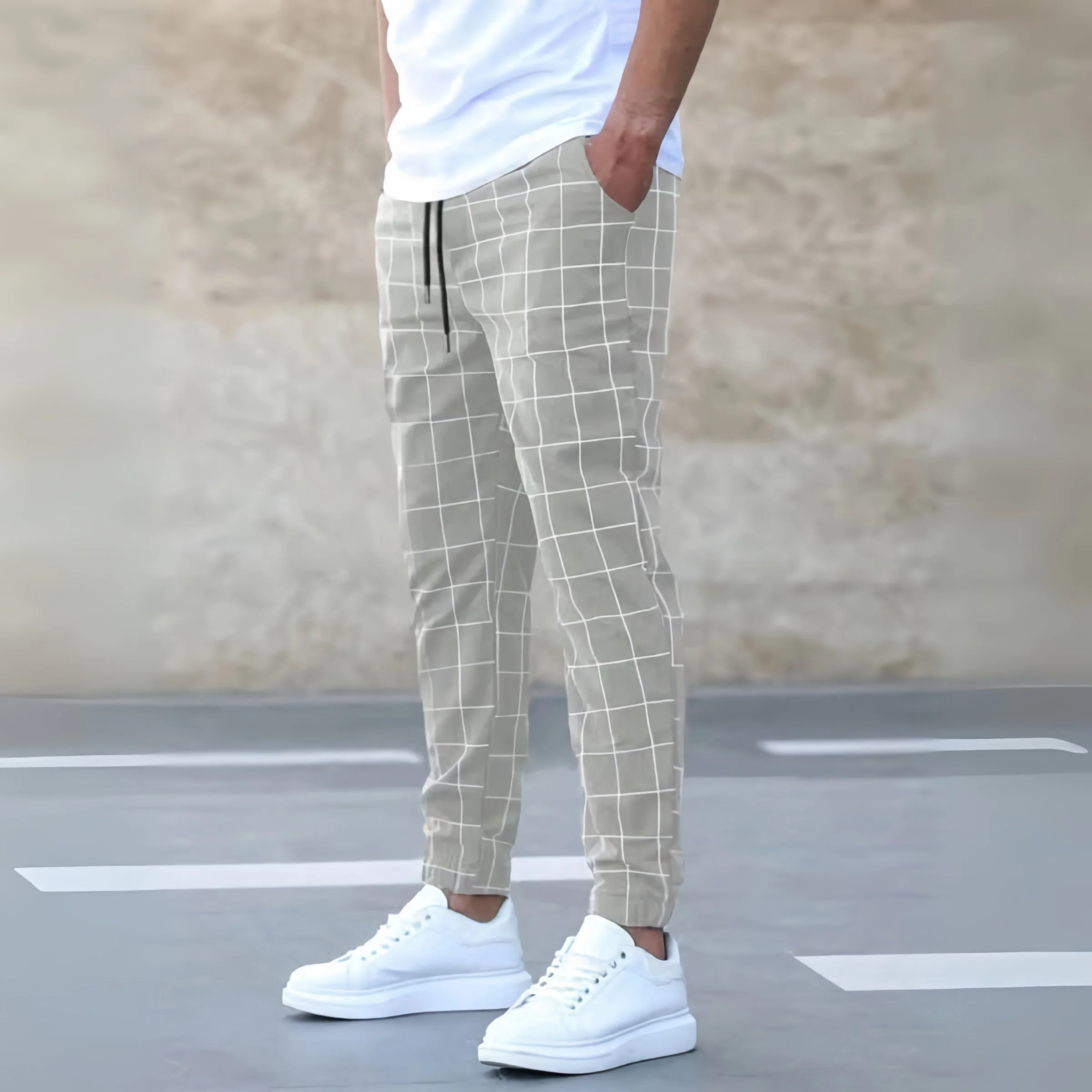 Kameron® | Elegant Checked Jogger Pants - Image 4