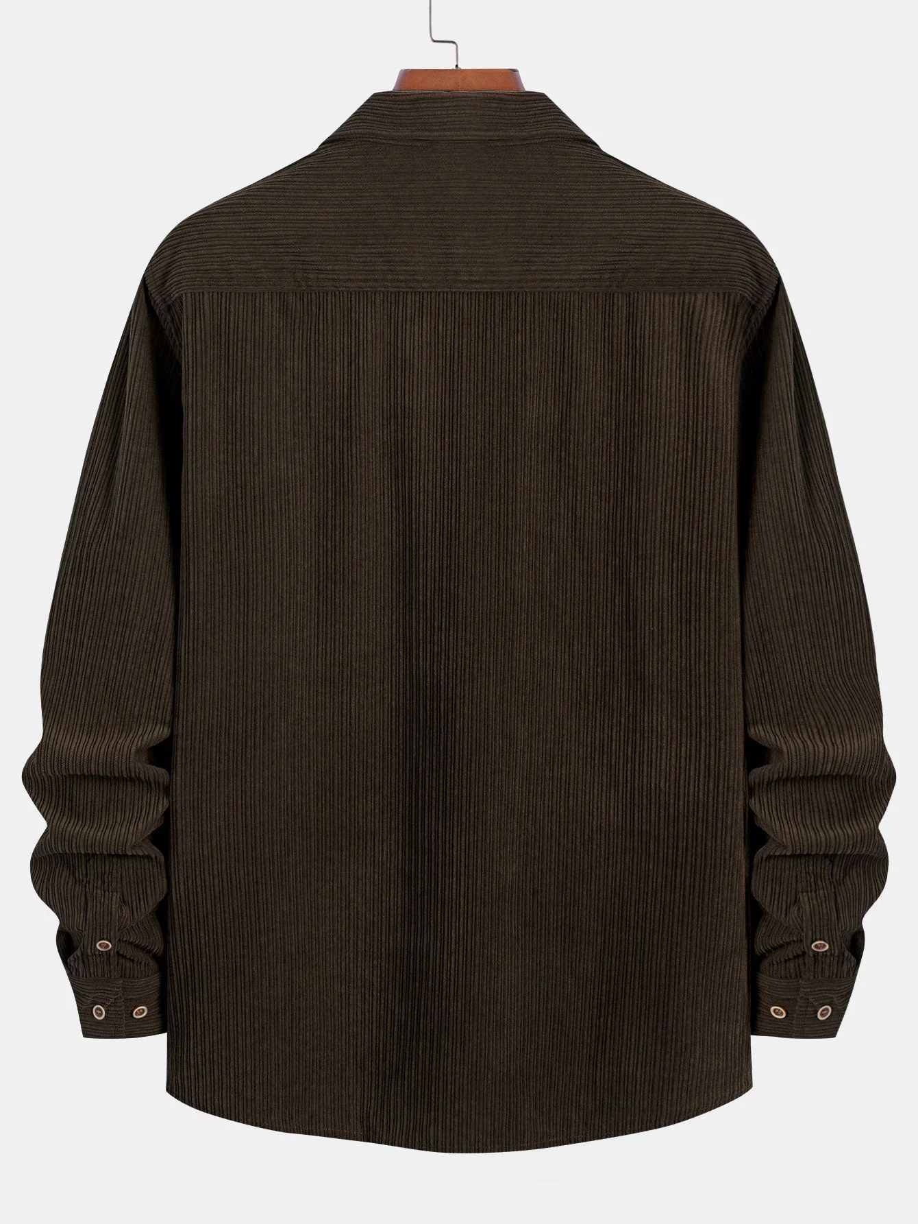 KareemĀ® | Long Sleeve Corduroy Pocket Button Up Shirt - Image 10