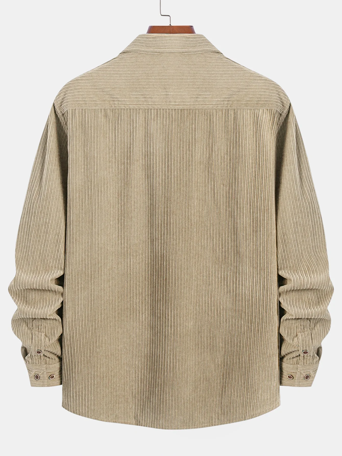 KareemĀ® | Long Sleeve Corduroy Pocket Button Up Shirt - Image 14