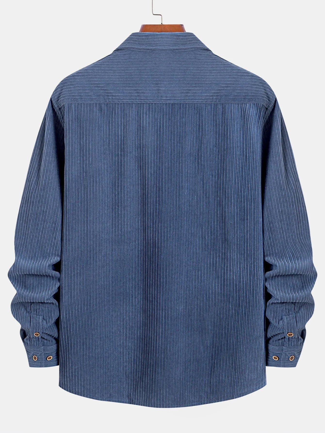 KareemĀ® | Long Sleeve Corduroy Pocket Button Up Shirt - Image 16