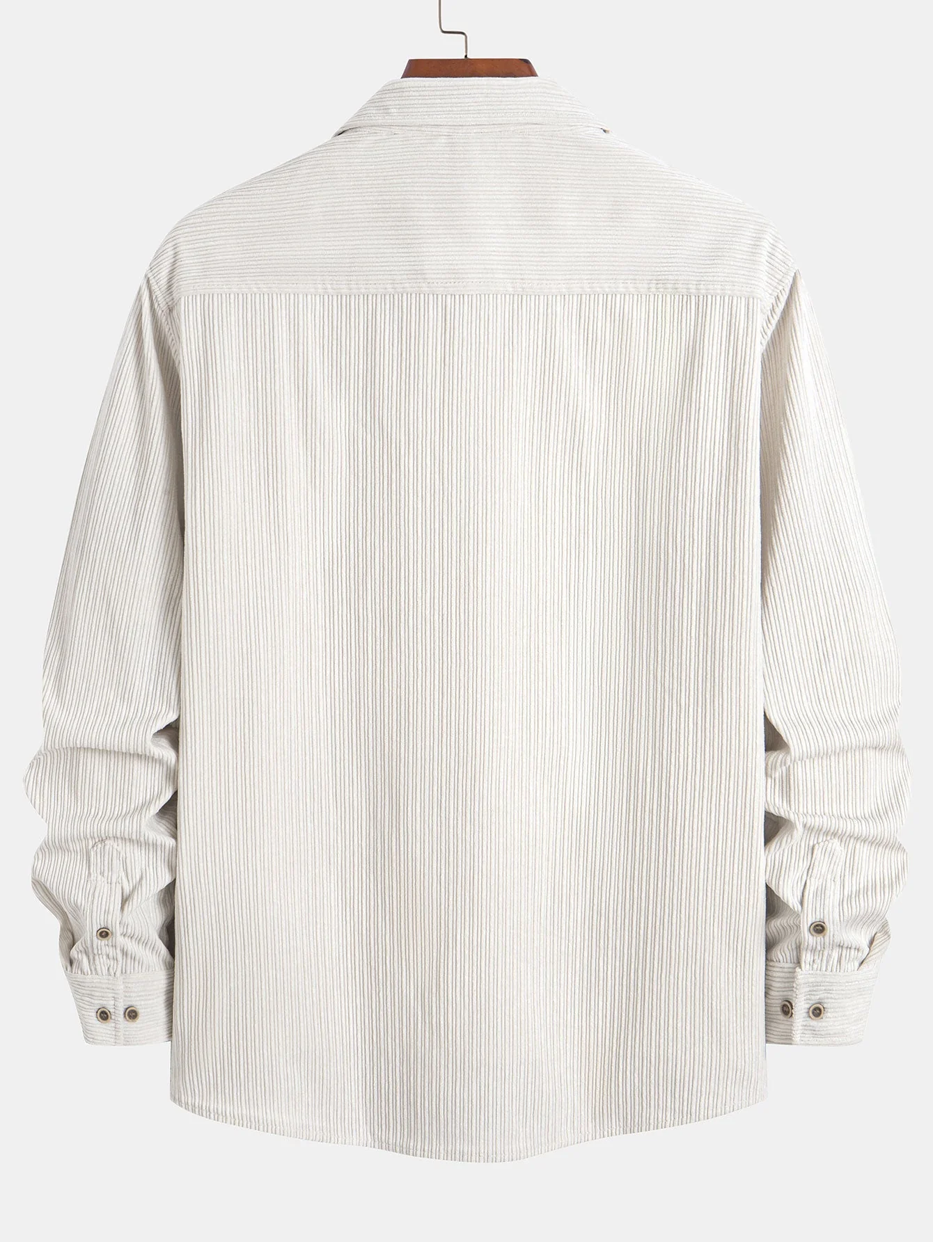 KareemĀ® | Long Sleeve Corduroy Pocket Button Up Shirt - Image 4