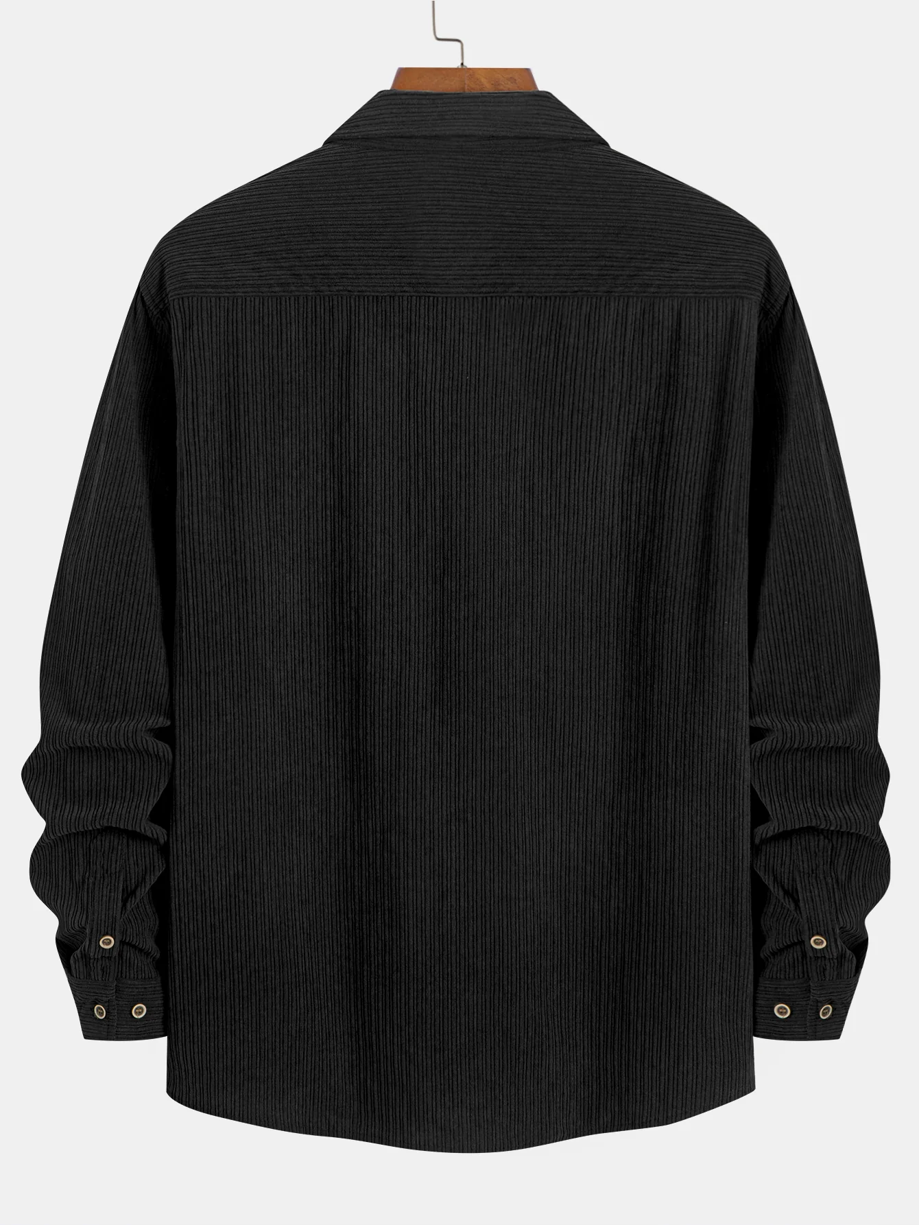 KareemĀ® | Long Sleeve Corduroy Pocket Button Up Shirt - Image 6