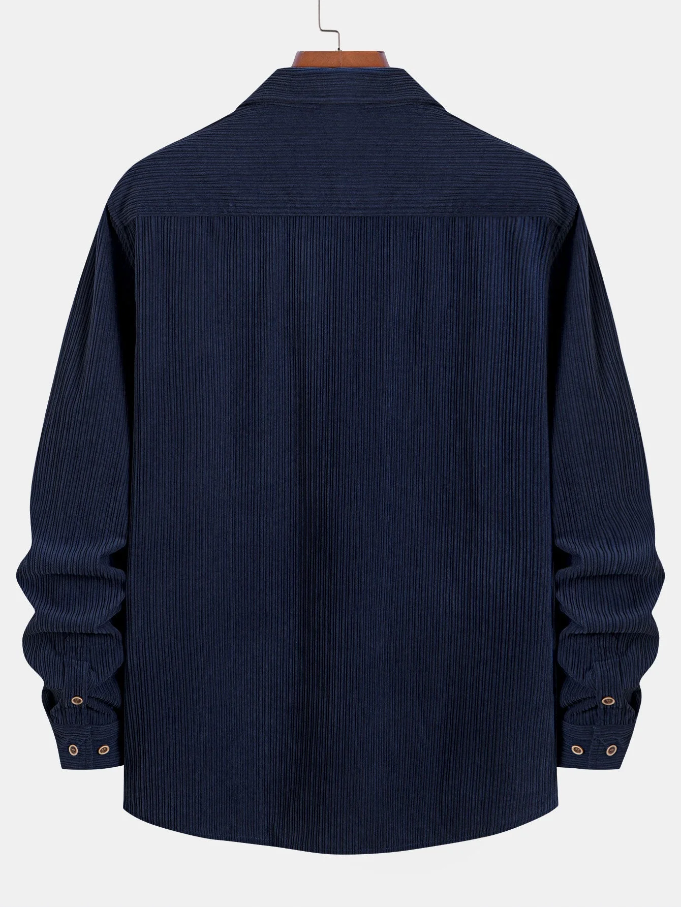 KareemĀ® | Long Sleeve Corduroy Pocket Button Up Shirt - Image 8