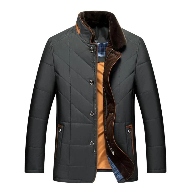 Kareem | Men's jacket with suede and checked lining - Image 2
