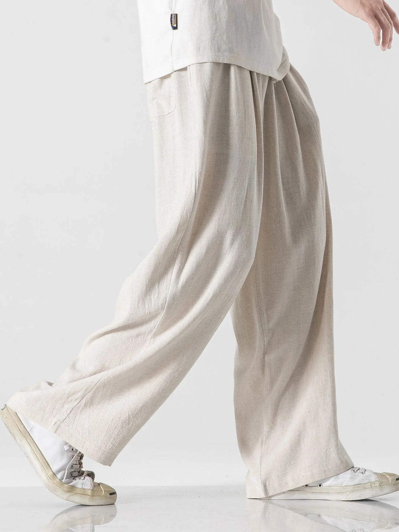 Karel® | Natural Comfort: Wide Relax Fit Pants In Linen And Cotton Blend - Image 3