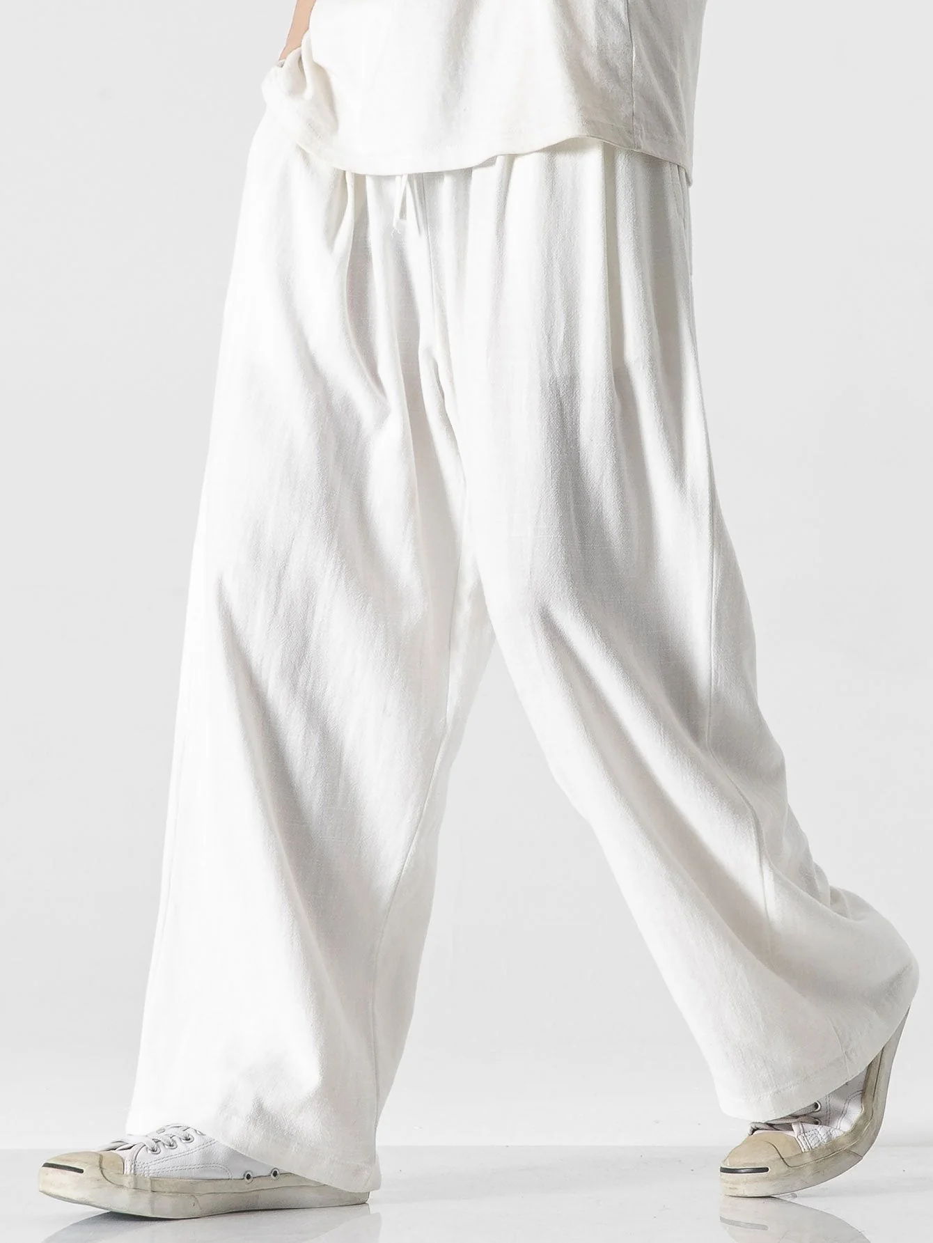 Karel® | Natural Comfort: Wide Relax Fit Pants In Linen And Cotton Blend - Image 4