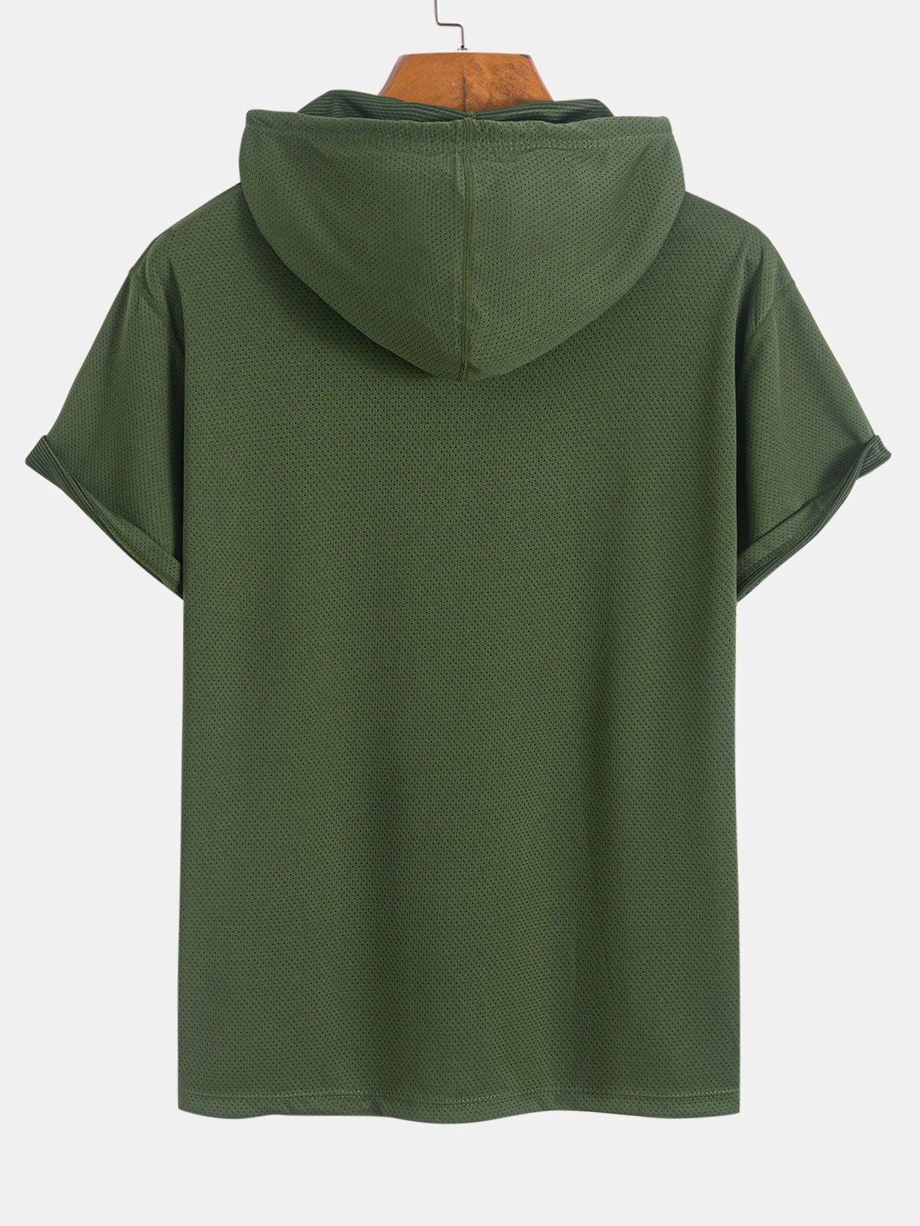 Karim® | Athletic Mesh Kangaroo Pocket Hooded T-Shirt - Image 2