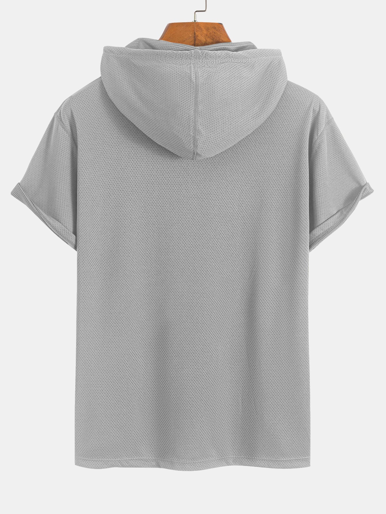 Karim® | Athletic Mesh Kangaroo Pocket Hooded T-Shirt - Image 6