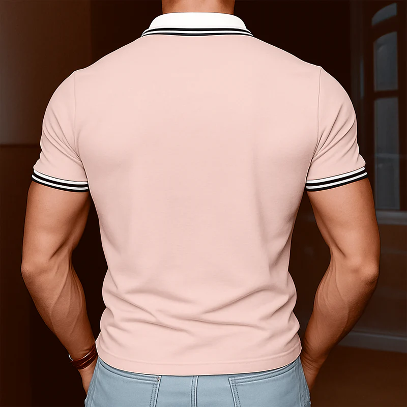 Karl | Men'S Summer Business Cotton Short Sleeve Polo Shirt - Image 3