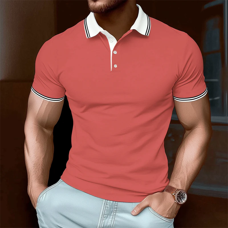 Karl | Men'S Summer Business Cotton Short Sleeve Polo Shirt - Image 4
