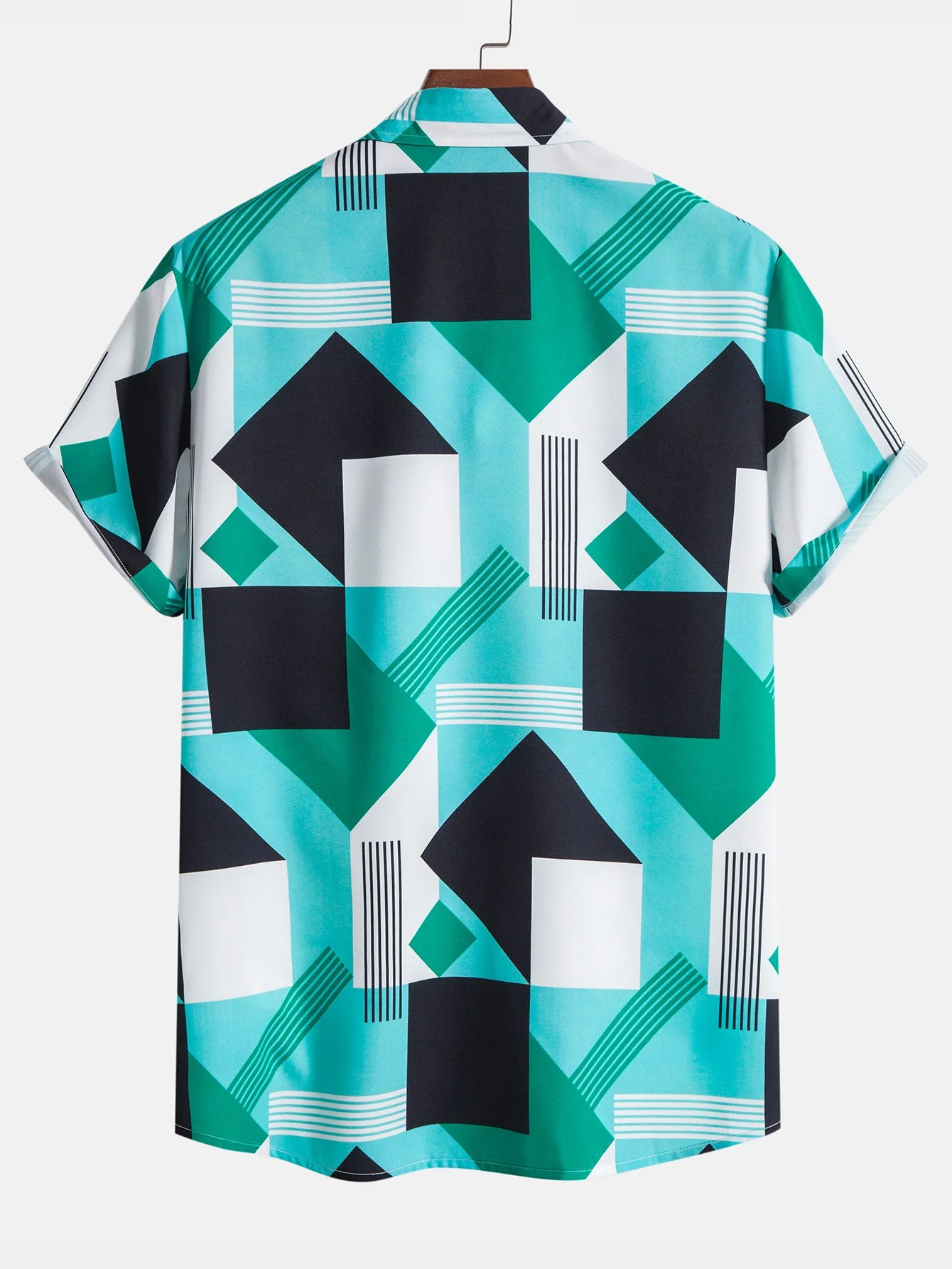 Kasey® | Color Block Stripe Print Shirt & Swim Shorts - Image 6