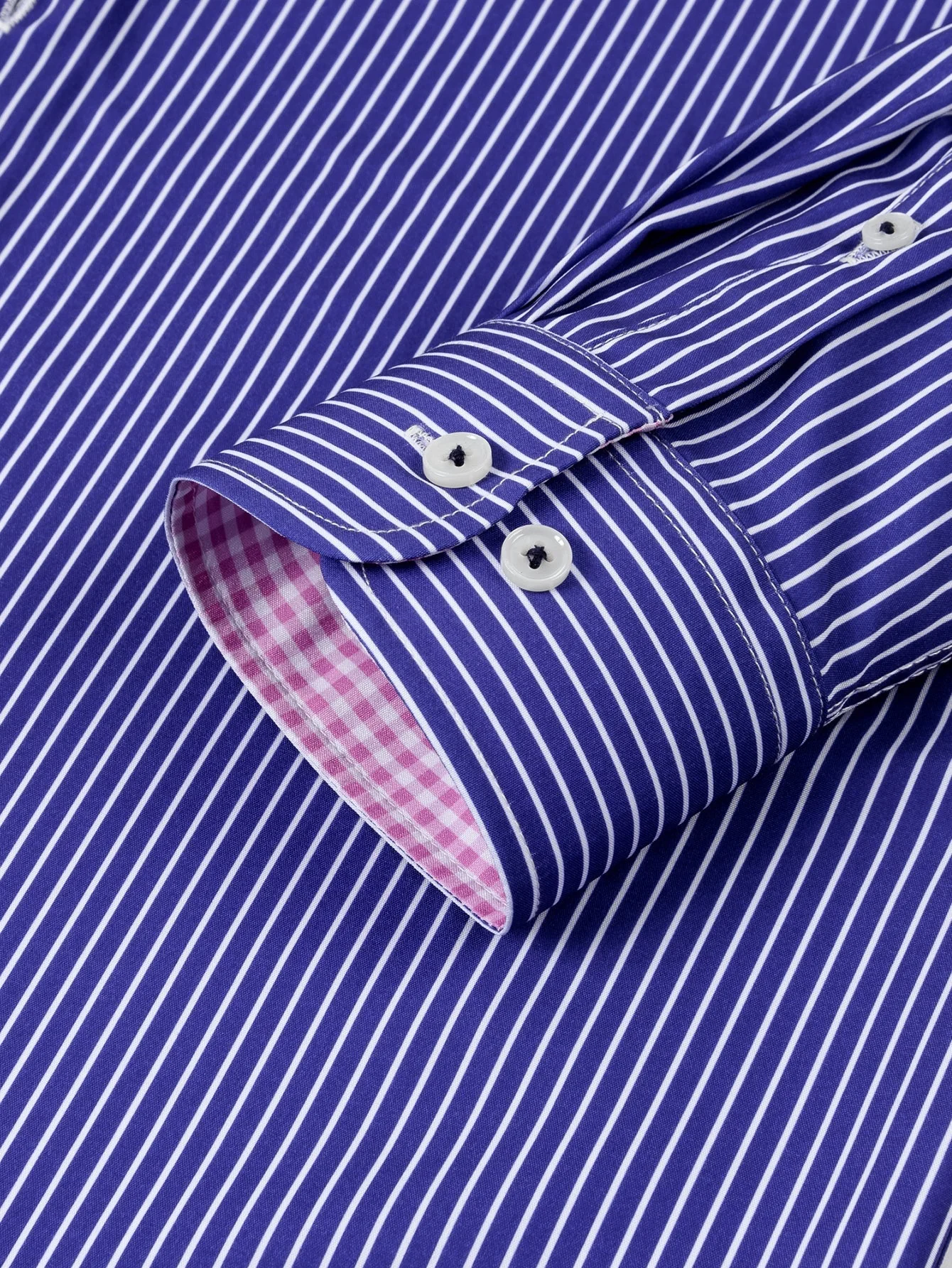 Kasper® | Long Sleeve Contrast Plaid Stripe Button Up Shirt - Image 4