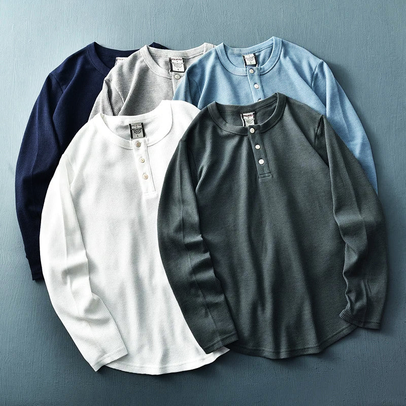 Keelin® | Cotton Waffle Henley - Image 3