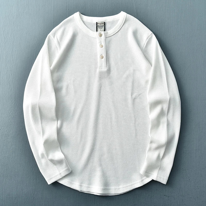 Keelin® | Cotton Waffle Henley - Image 7