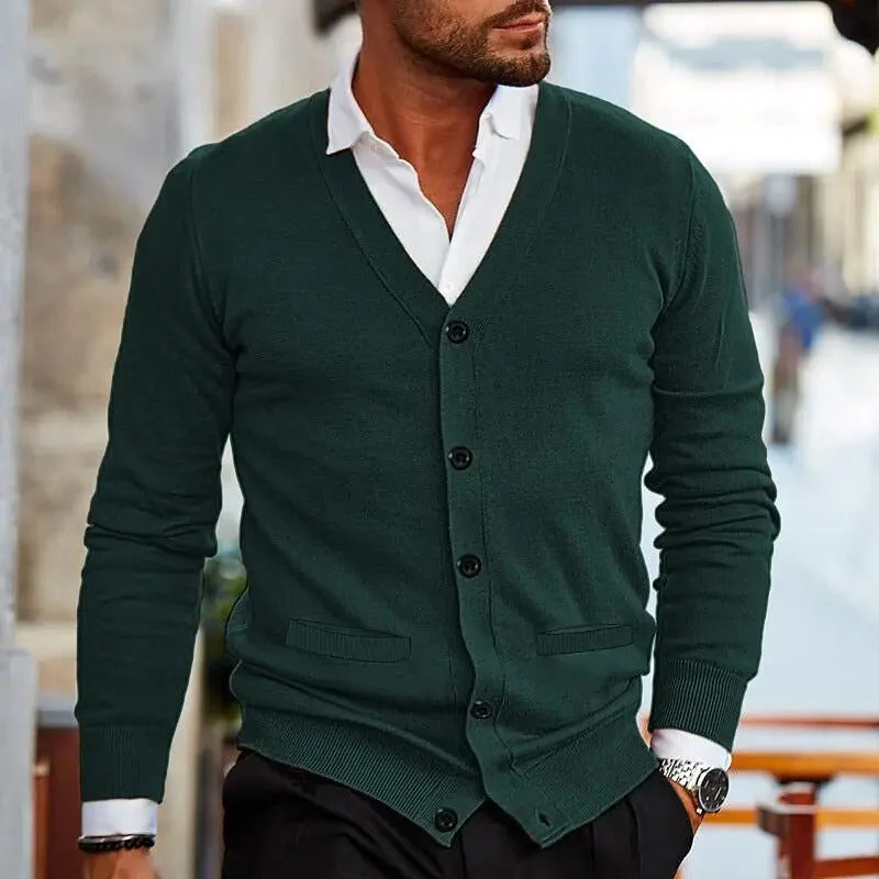 Keishaun® | Dunstan V Neck Casual Cardigan - Image 3