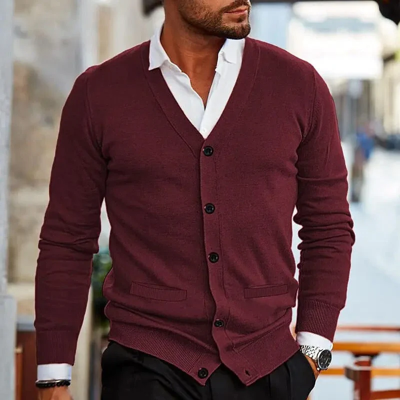 Keishaun® | Dunstan V Neck Casual Cardigan - Image 5