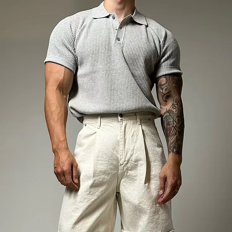 Keith® | Waffle Polo Shirt - Image 8