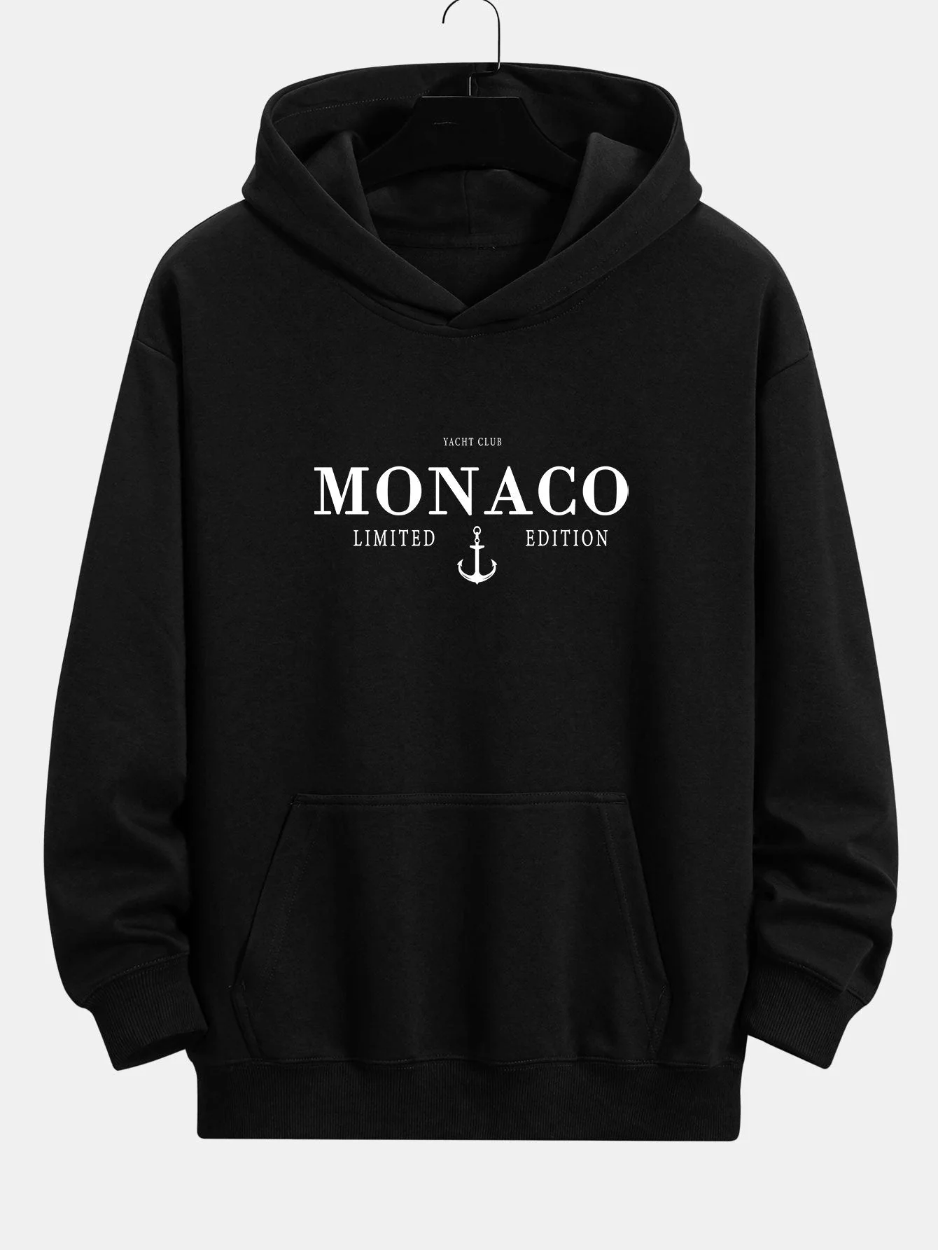 Keith | Monaco Slogan Print Relax Fit Hoodie - Image 2