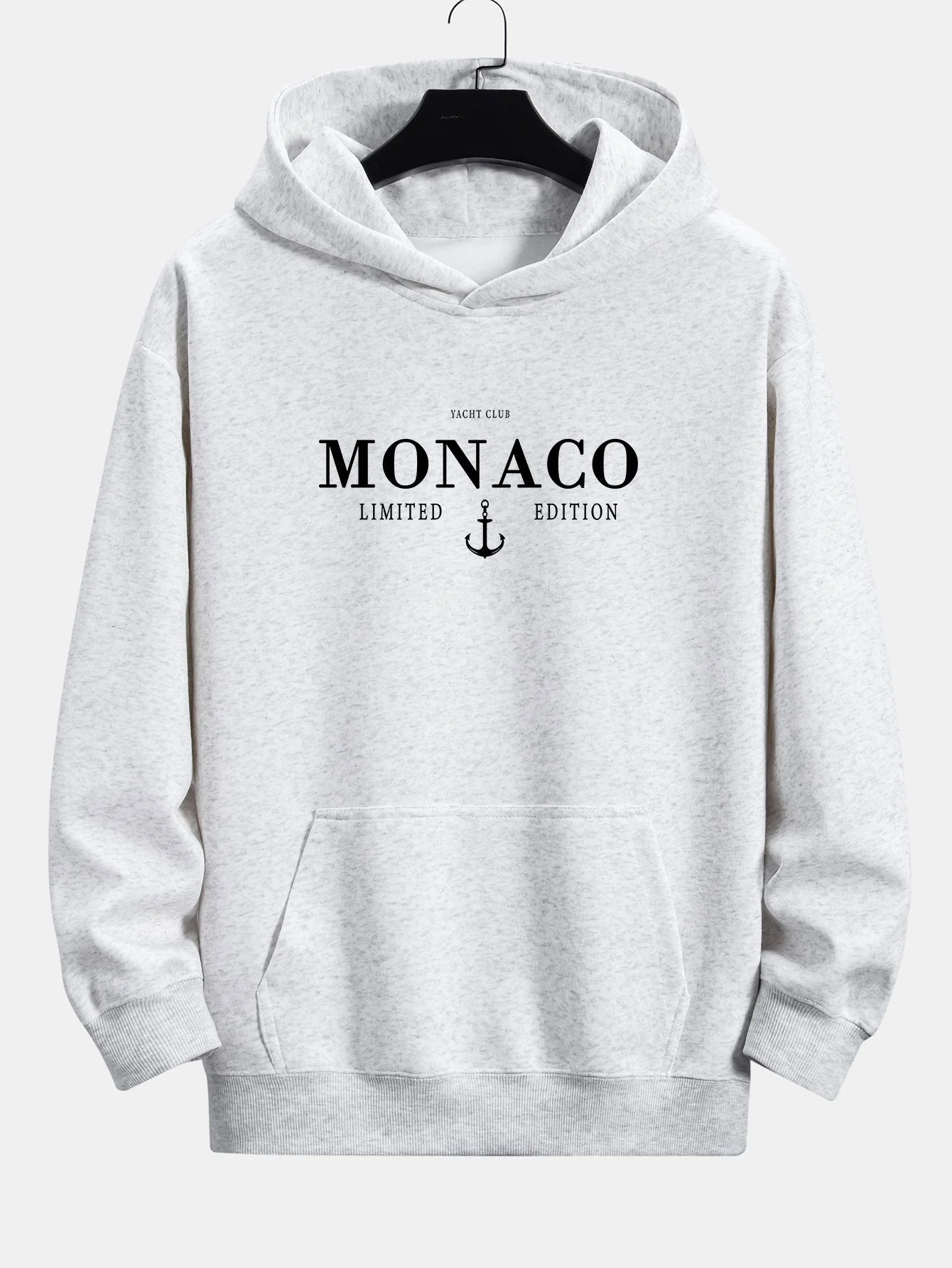 Keith | Monaco Slogan Print Relax Fit Hoodie - Image 4