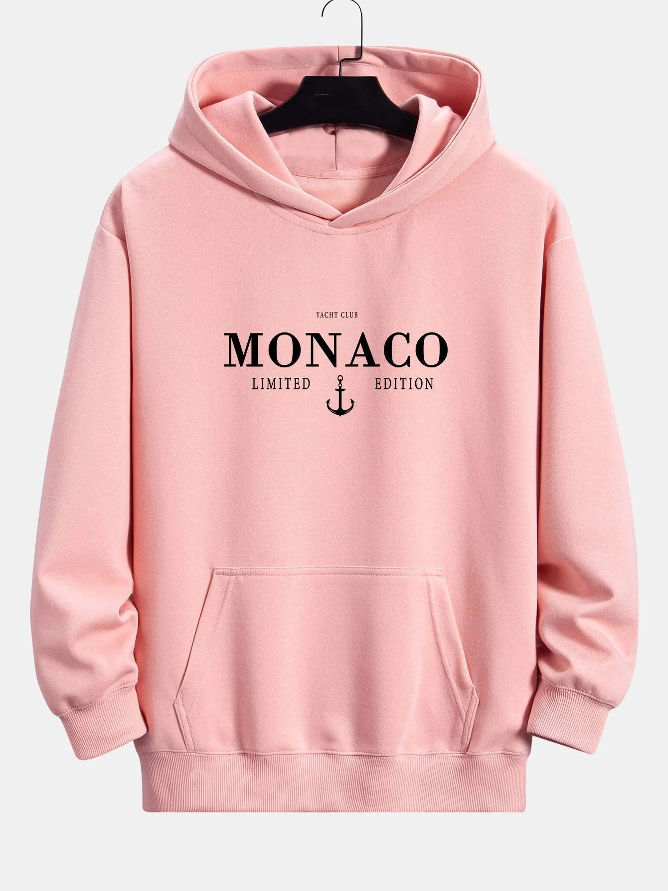 Keith | Monaco Slogan Print Relax Fit Hoodie - Image 5