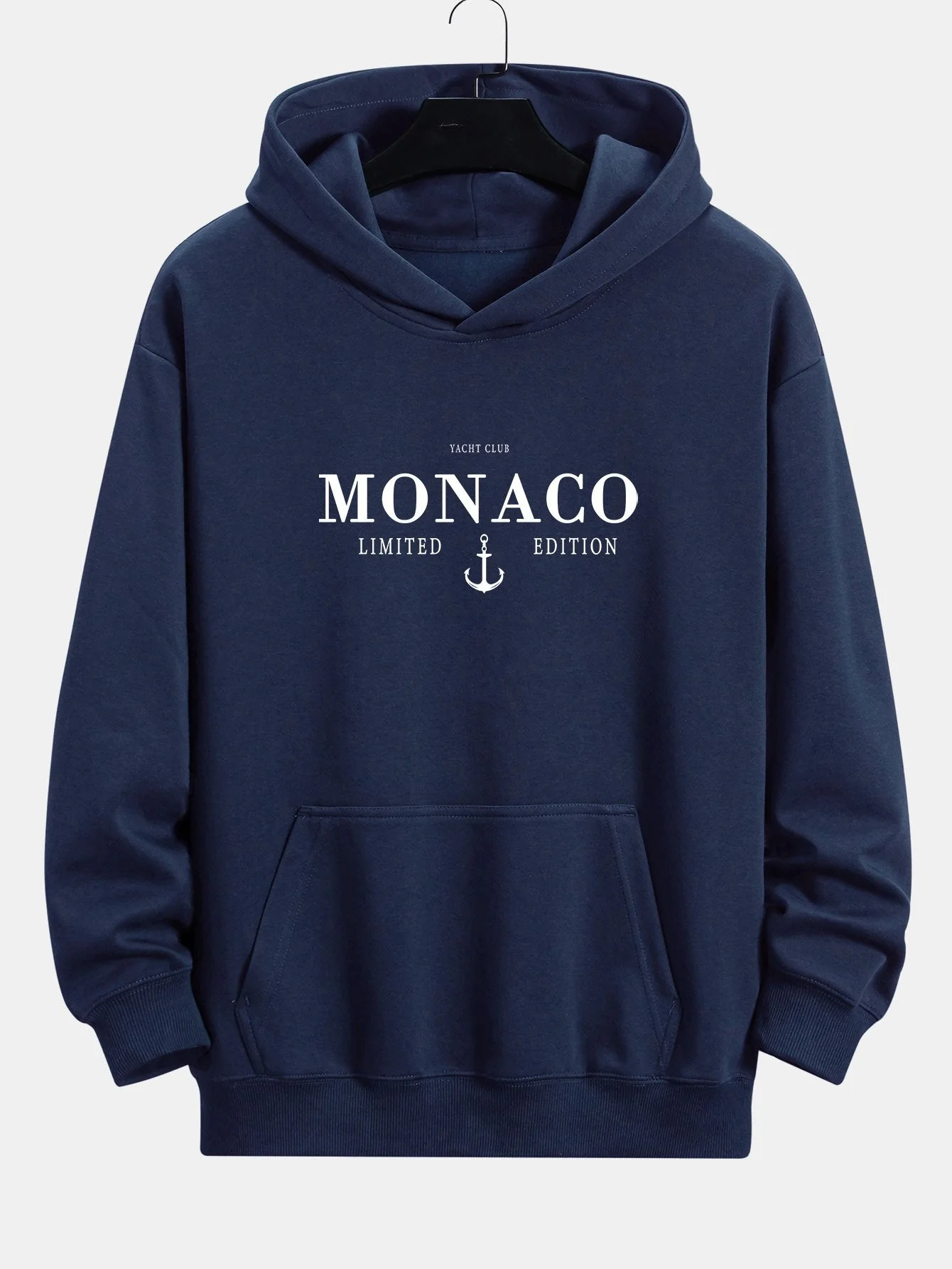 Keith | Monaco Slogan Print Relax Fit Hoodie - Image 7