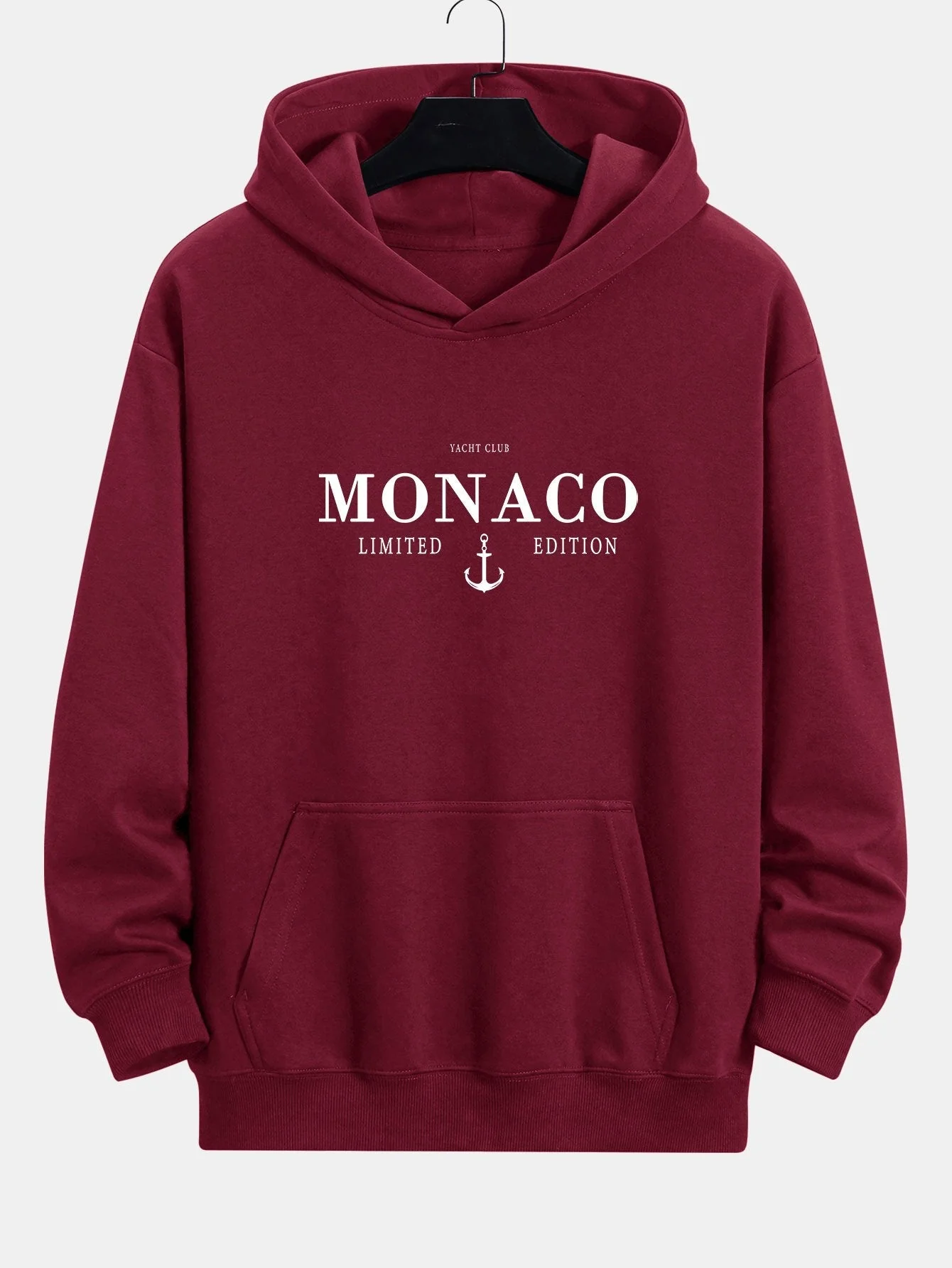 Keith | Monaco Slogan Print Relax Fit Hoodie - Image 8