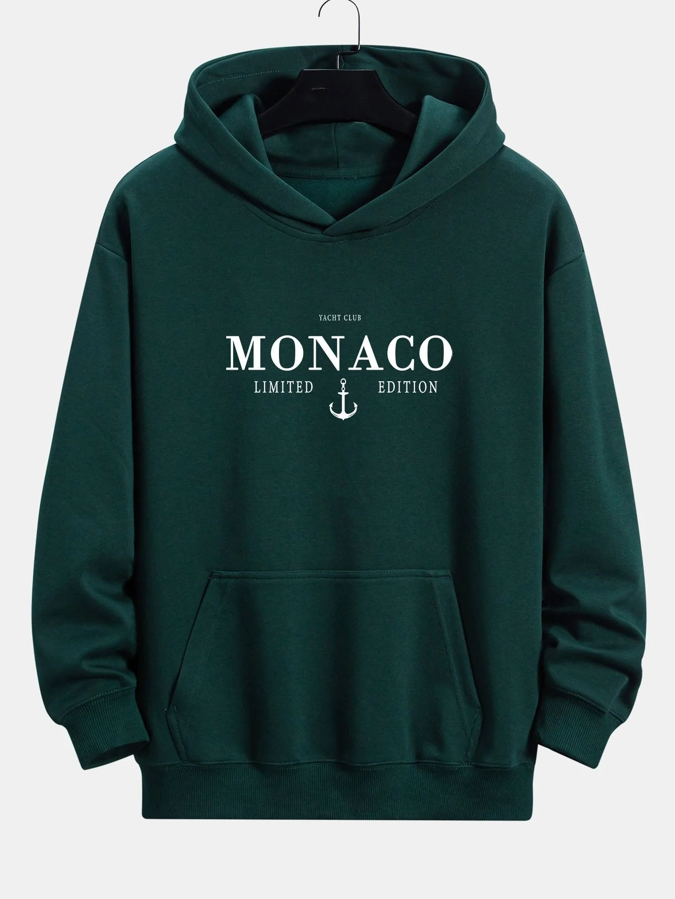 Keith | Monaco Slogan Print Relax Fit Hoodie - Image 9