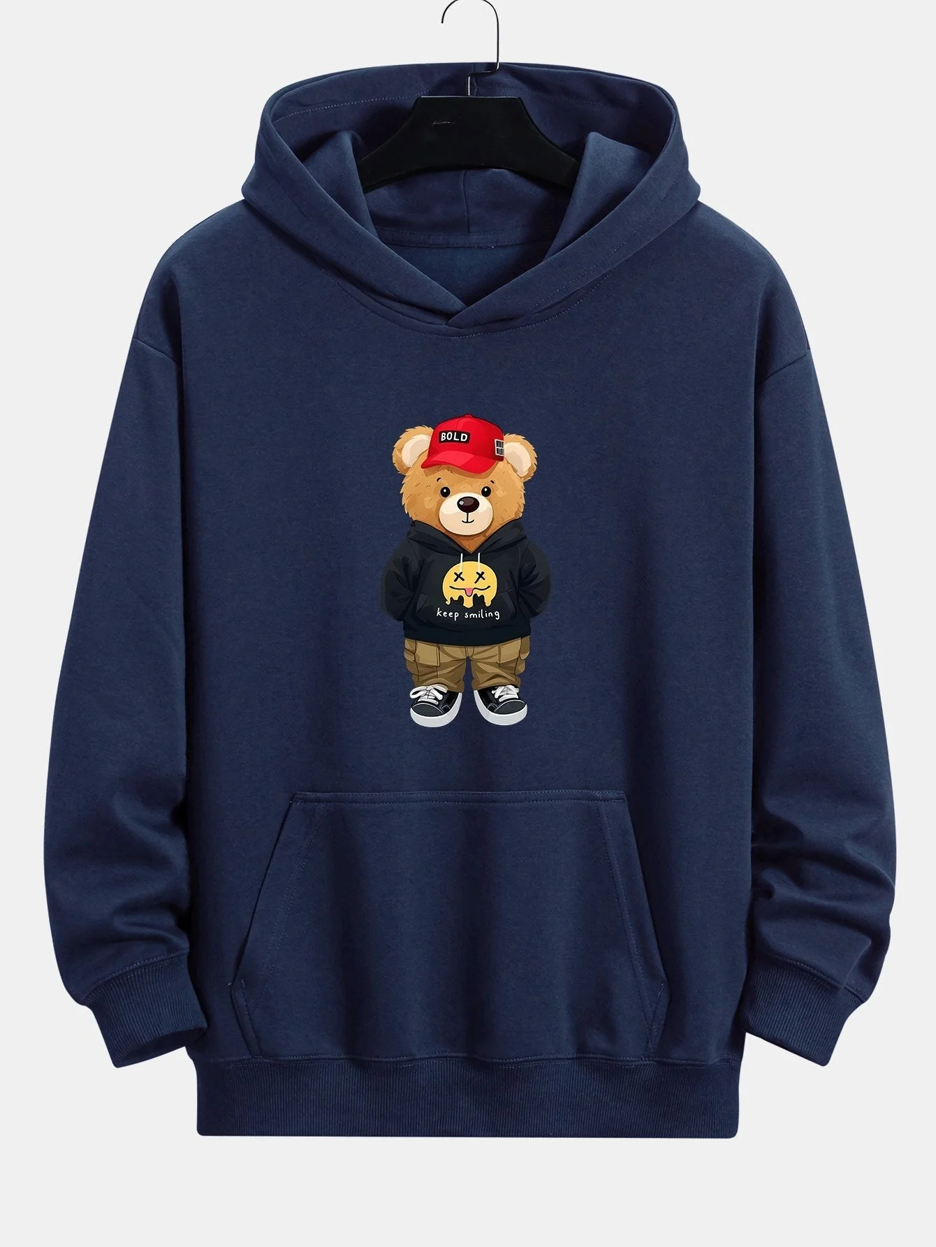 Kelvin | Hip Hop Bear Print Relax Fit Hoodie - Image 7