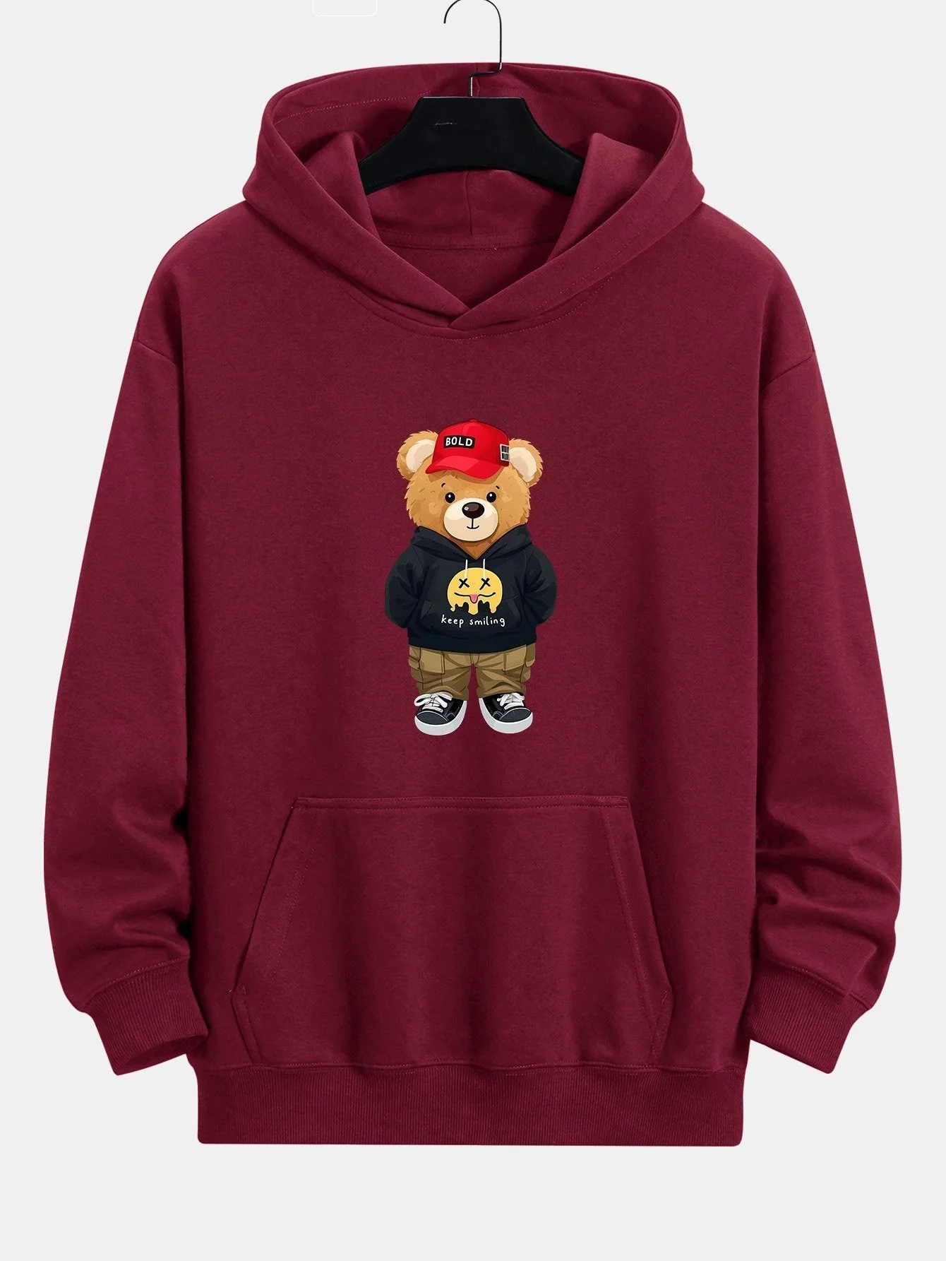 Kelvin | Hip Hop Bear Print Relax Fit Hoodie - Image 8