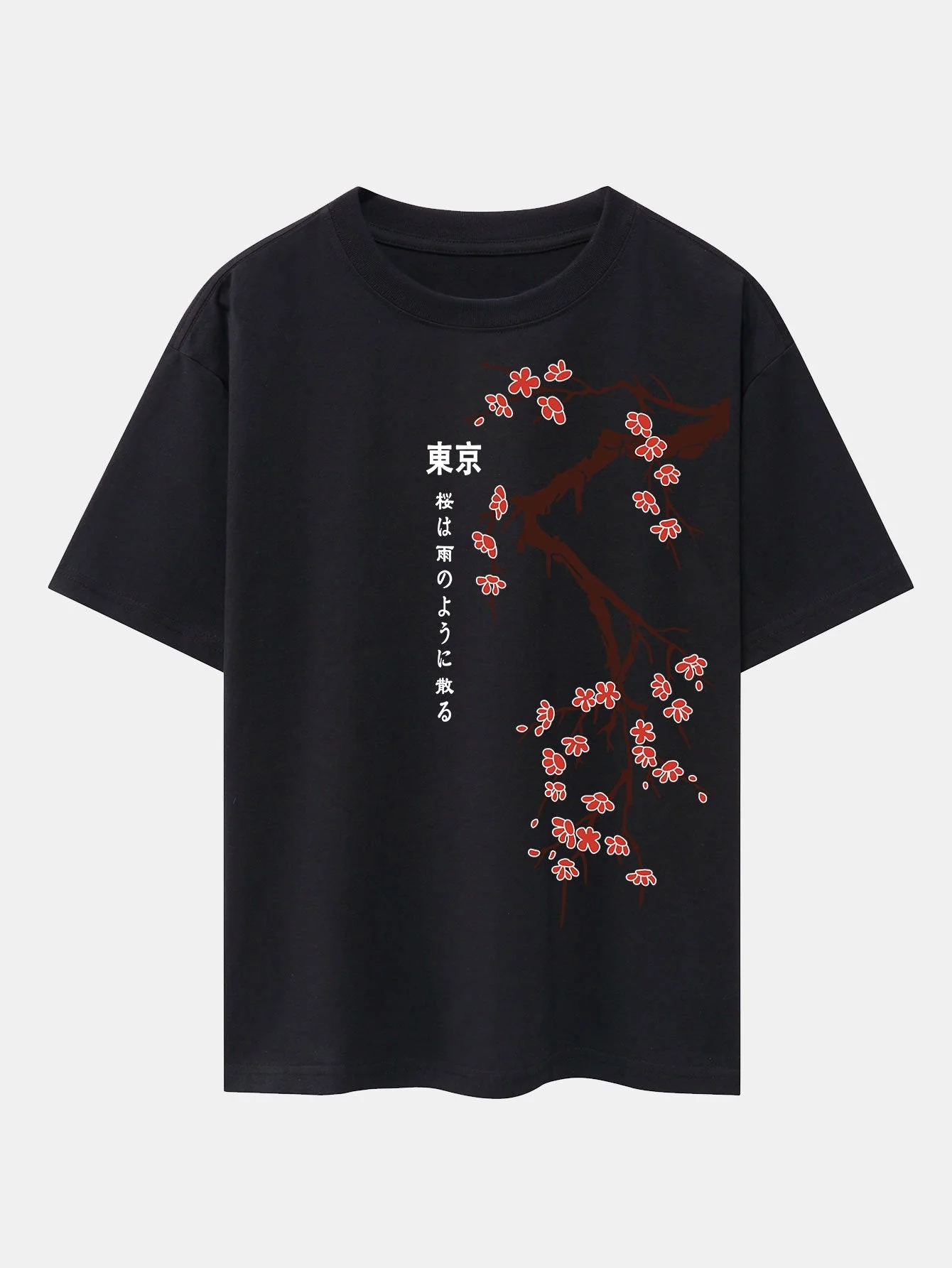 Ken® | Tokyo Japanese Cherry Blossoms Print Drop Shoulder Oversize T-Shirt - Image 6