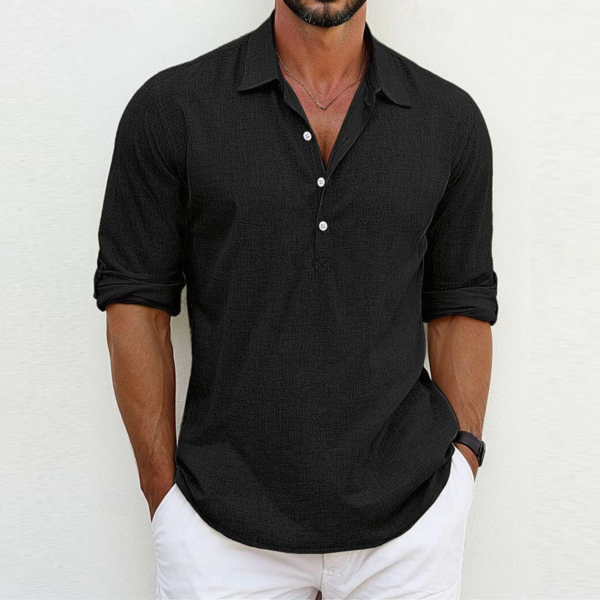 Kendal | Classic Linen Polo Shirt - Image 3
