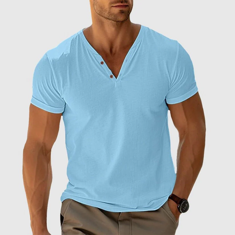 Kenji® | Knitted T-Shirt With Buttons - Image 5