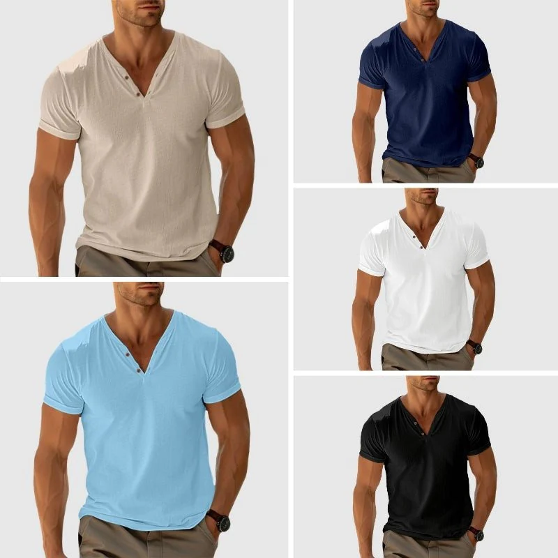 Kenji® | Knitted T-Shirt With Buttons - Image 7