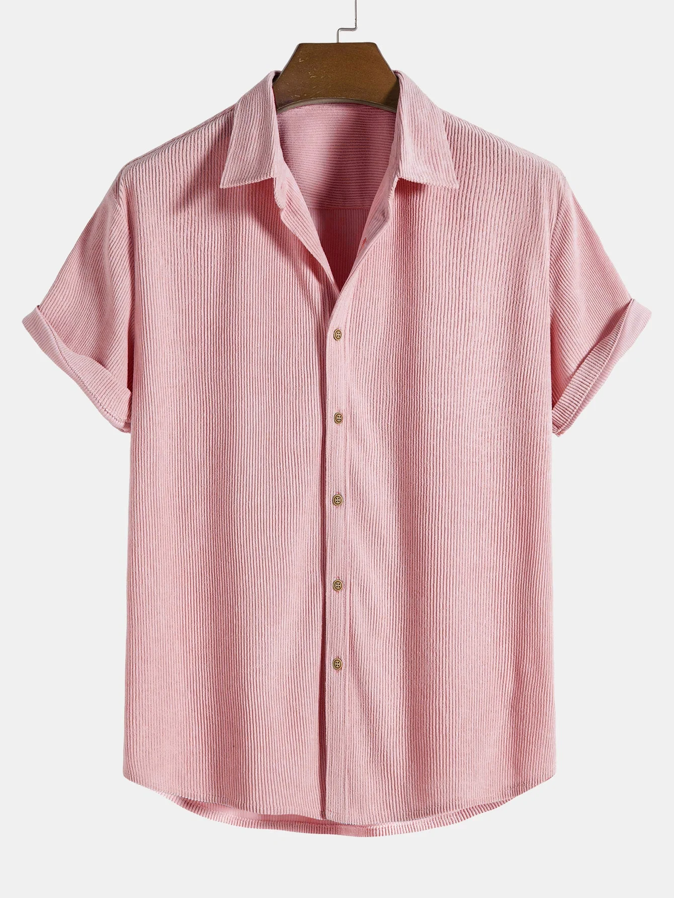 Kenneth® | Corduroy Button Up Short Sleeved Shirt - Image 4