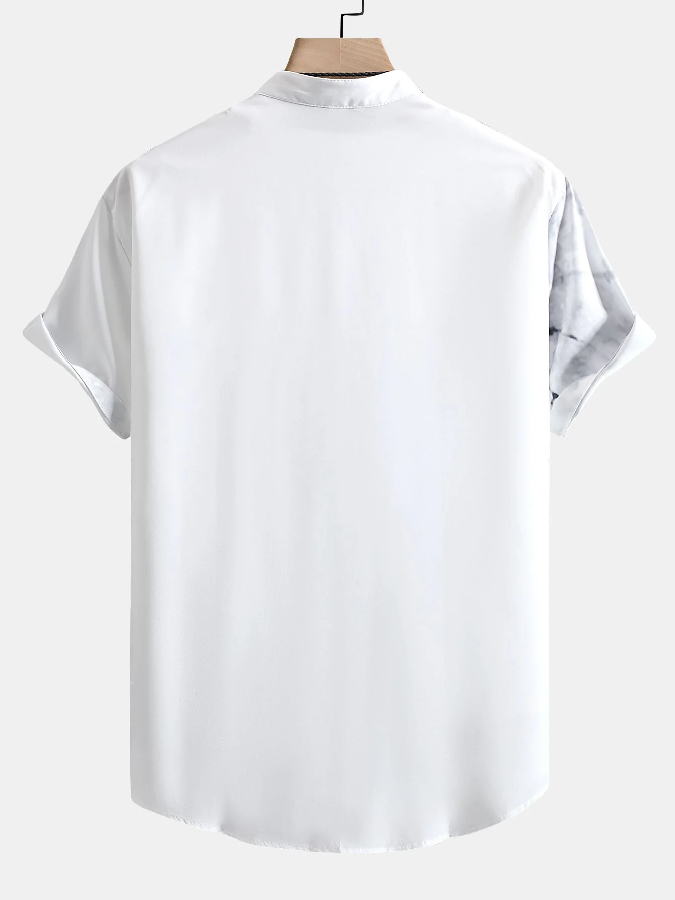 Kenneth® | Traditional Oriental Ink Painting Print Stand Collar Shirt - Image 2