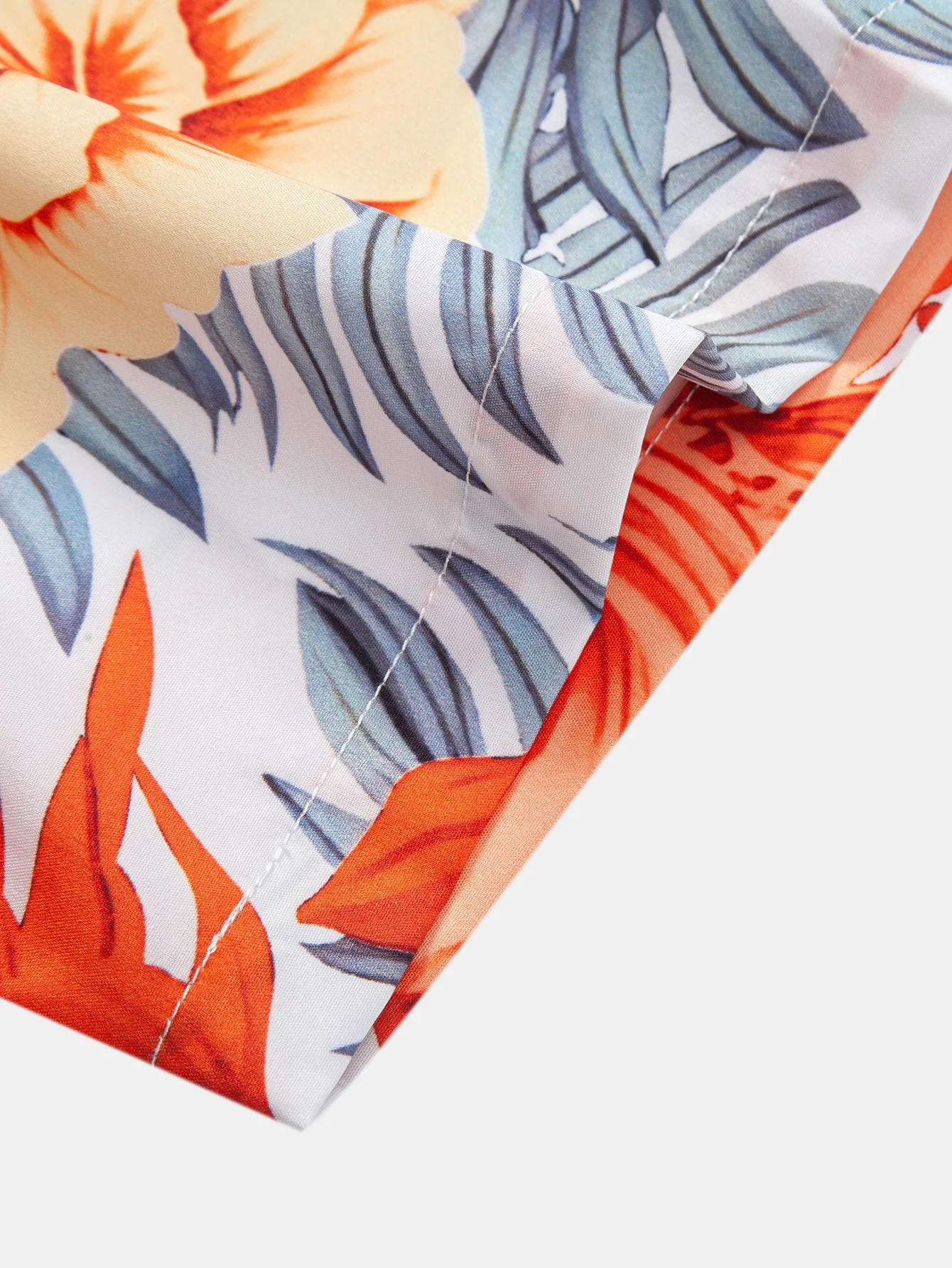 Kevin® | Tropical Flowers Print Button Up Shirt - Image 4