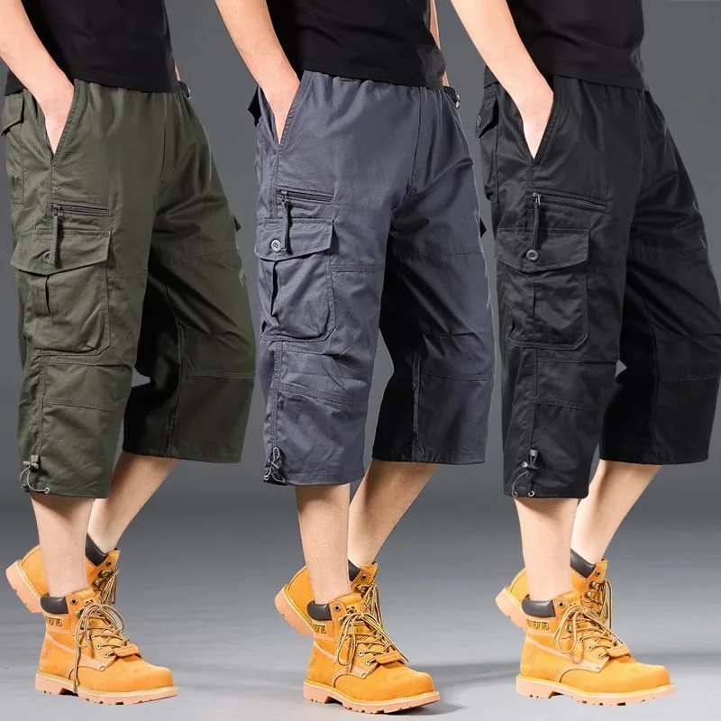 Kevin | Long Cotton Cargo Shorts - Image 10