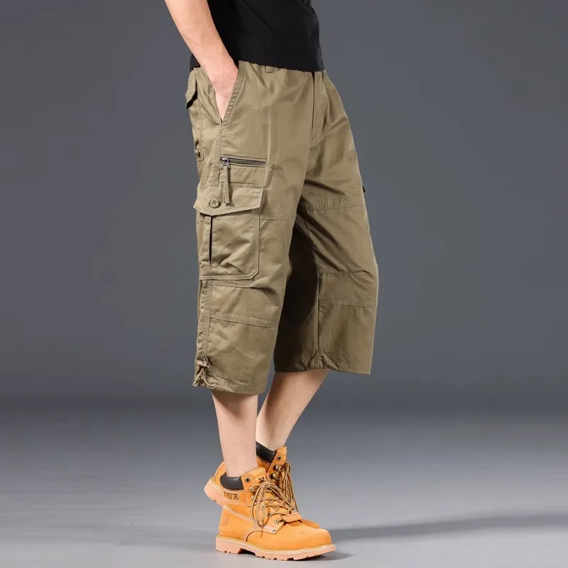 Kevin | Long Cotton Cargo Shorts - Image 2