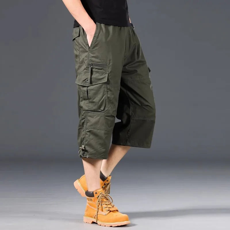 Kevin | Long Cotton Cargo Shorts - Image 3
