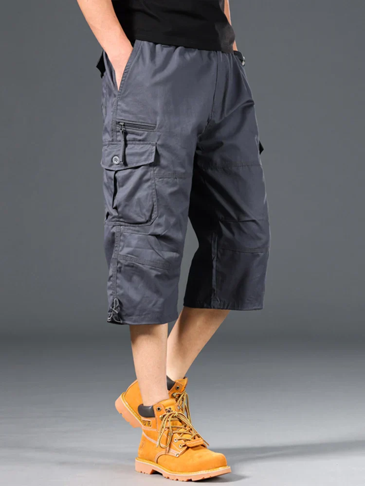 Kevin | Long Cotton Cargo Shorts - Image 4
