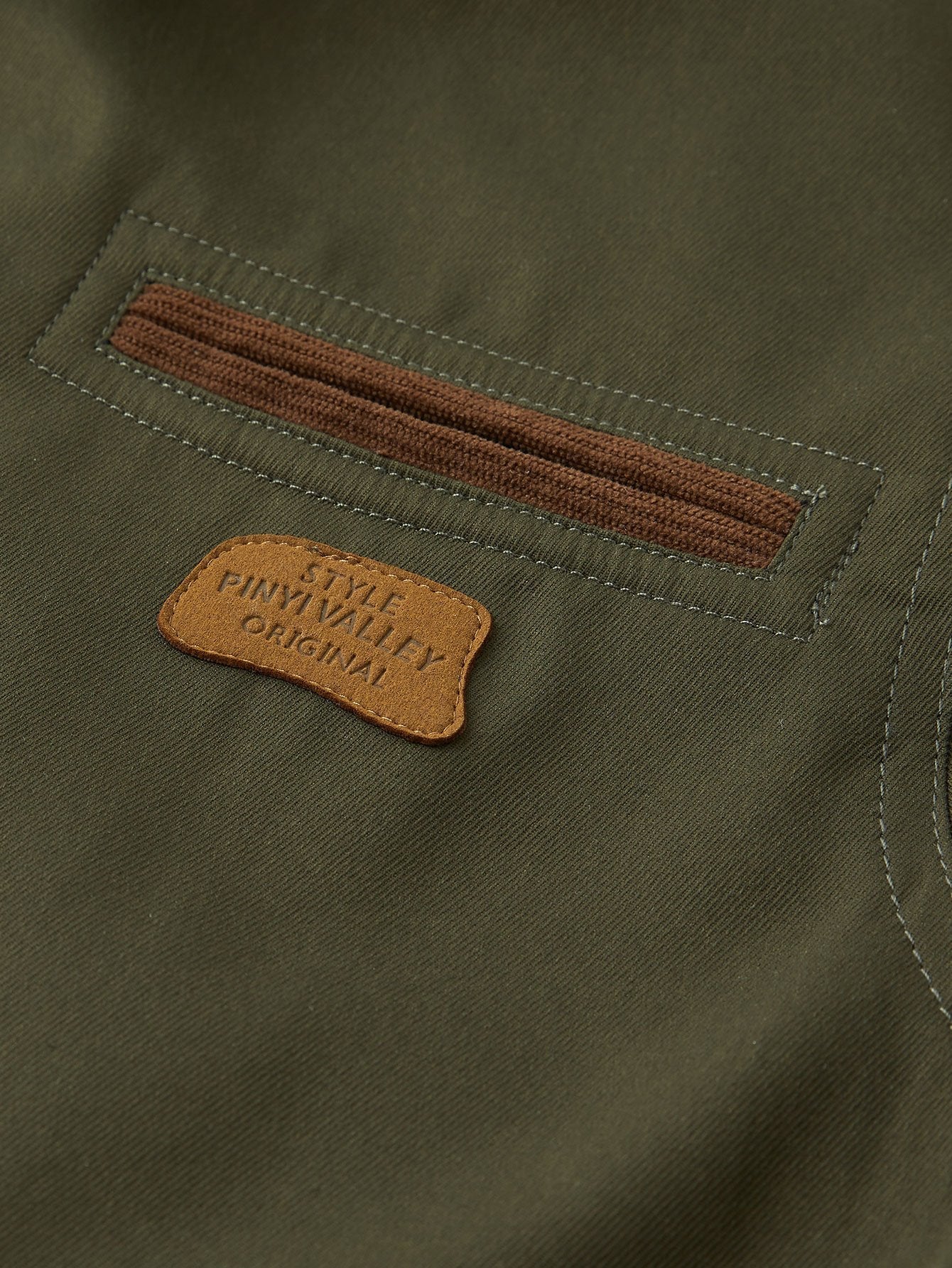 Kian | Corduroy Collar Zip Up Jacket - Image 14