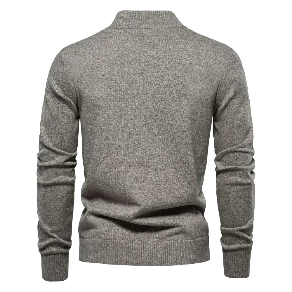 Kian | Mock Neck Cotton Cardigan - Image 3