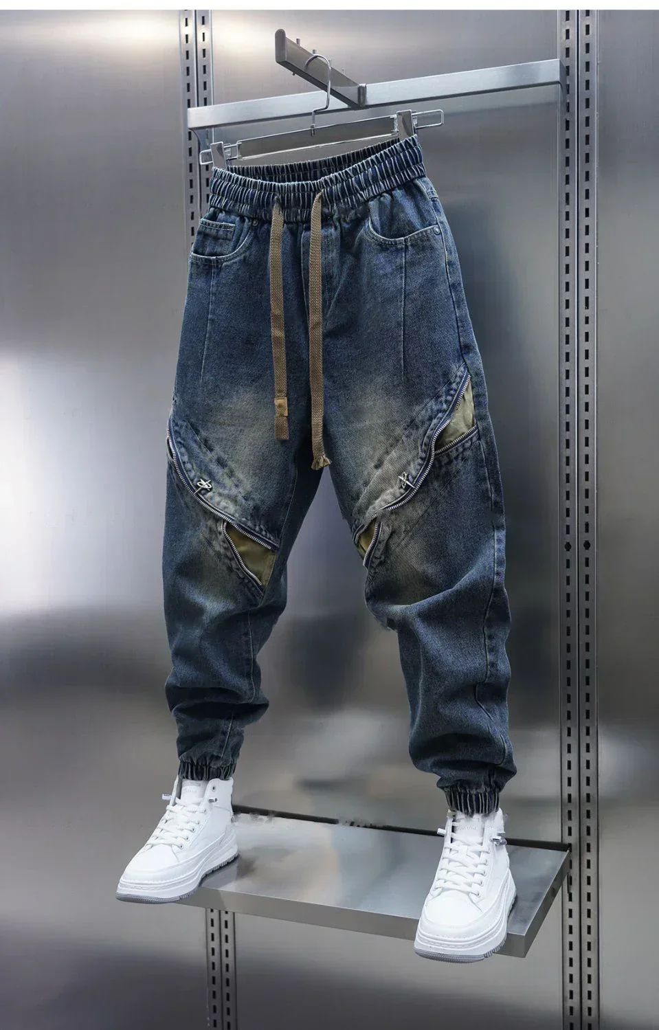 Kiefer® | Baggy Denim Pants With Belt - Image 2