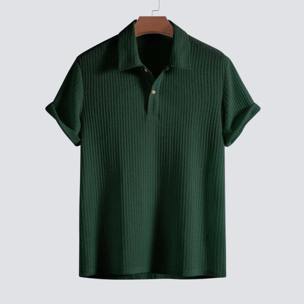 Kieran | Knitted polo shirt - Image 3
