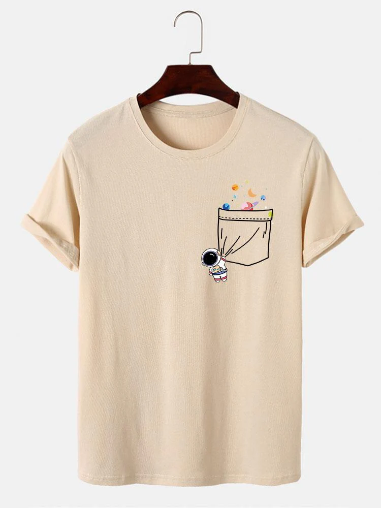 Kiko® | Astronaut Space Pocket Print T-Shirt - Image 2