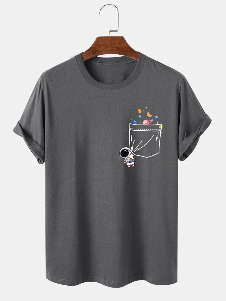 Kiko® | Astronaut Space Pocket Print T-Shirt - Image 7