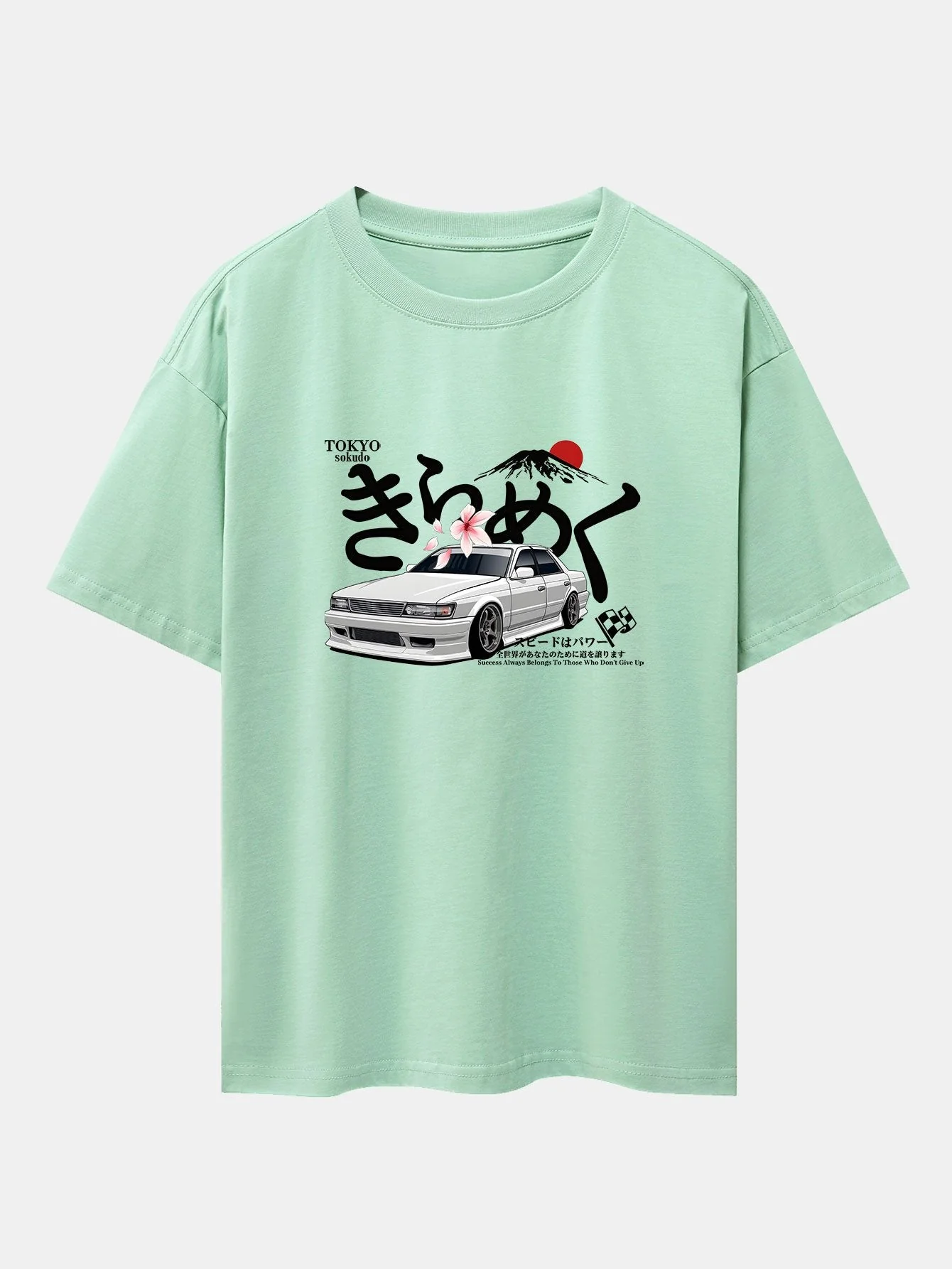 Killian® | Tokyo Mt. Fuji Car Print Drop Shoulder Oversize T-Shirt - Image 12